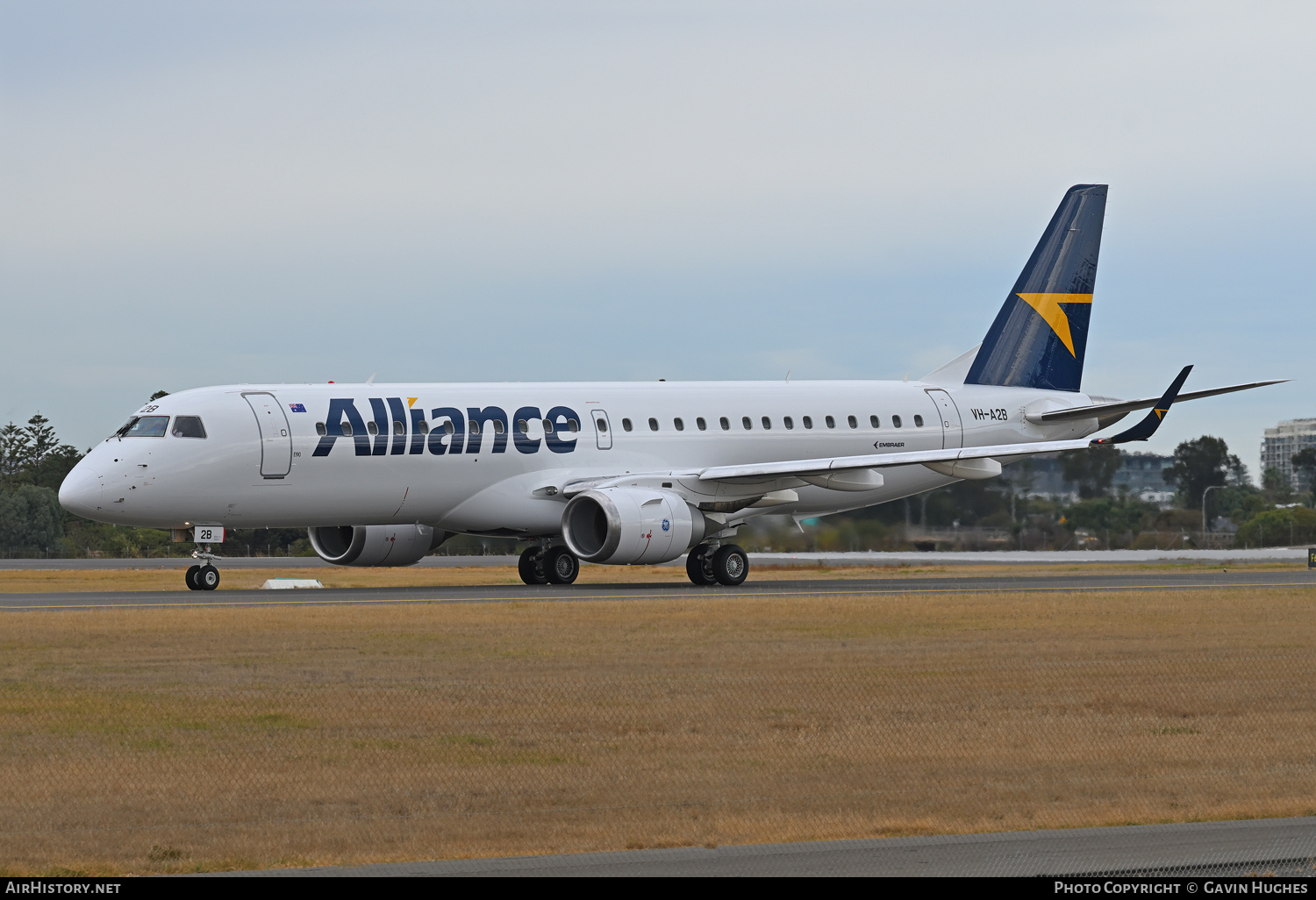 Aircraft Photo of VH-A2B | Embraer 190AR (ERJ-190-100IGW) | Alliance Airlines | AirHistory.net #803966