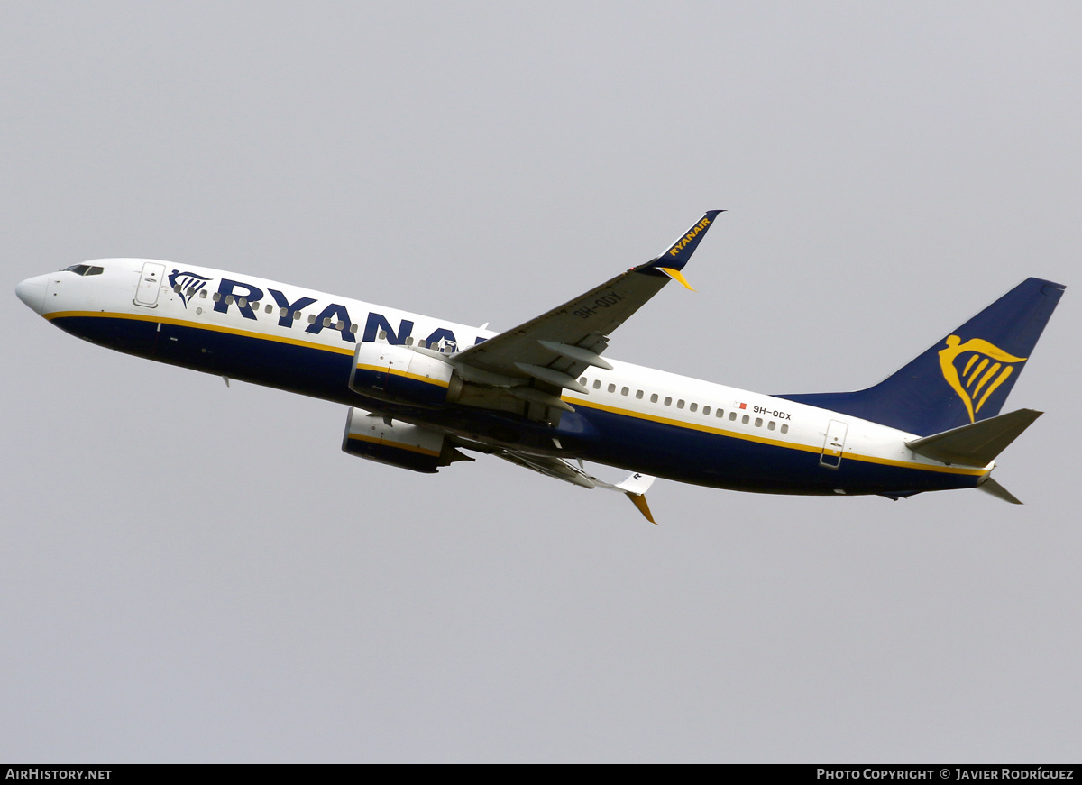 Aircraft Photo of 9H-QDX | Boeing 737-800 | Ryanair | AirHistory.net #804021