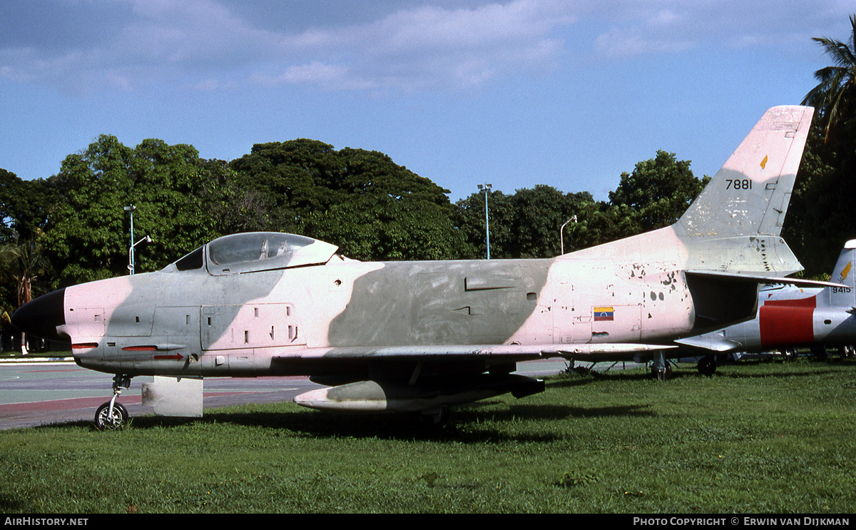 Aircraft Photo of 7881 | North American F-86K Sabre | Venezuela - Air Force | AirHistory.net #804052