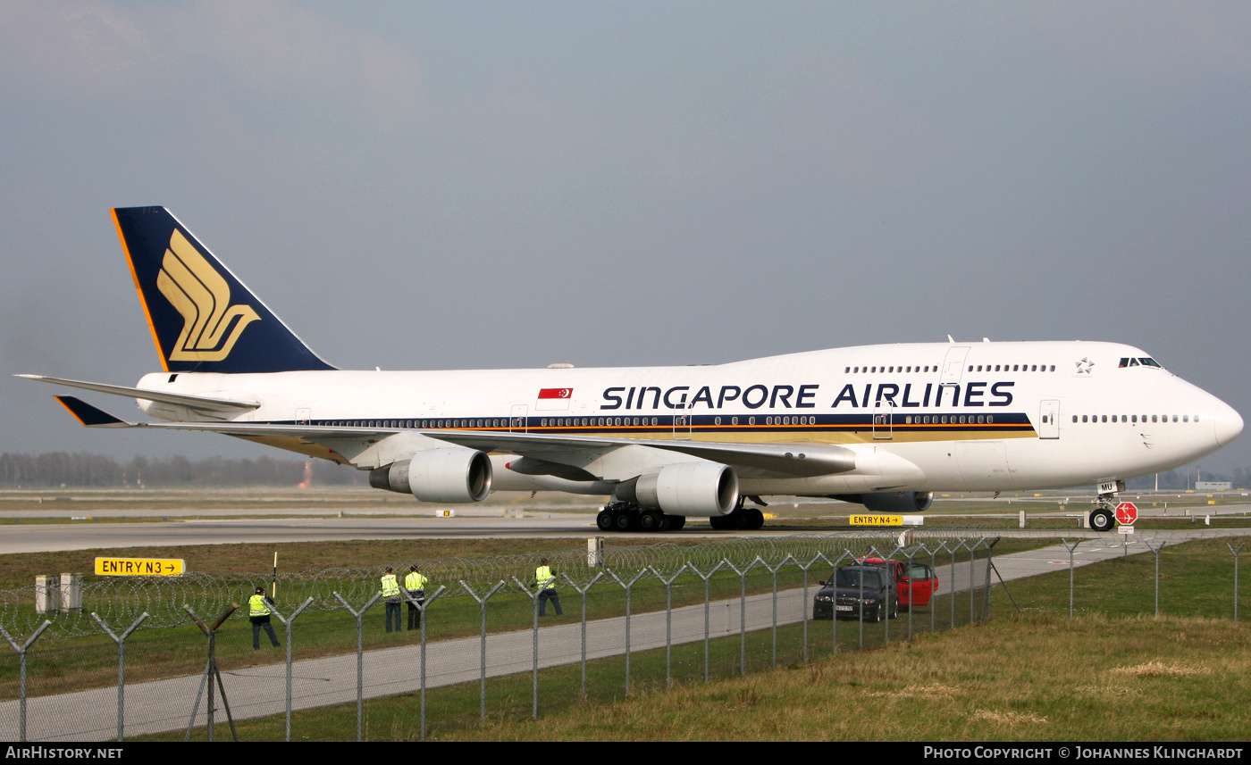 Aircraft Photo of 9V-SMU | Boeing 747-412 | Singapore Airlines | AirHistory.net #804201
