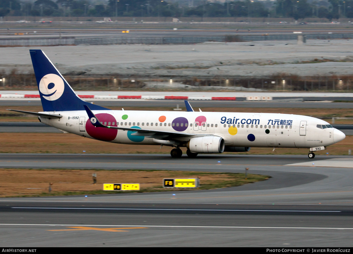 Aircraft Photo of B-1592 | Boeing 737-800 | 9 Air | AirHistory.net #804224