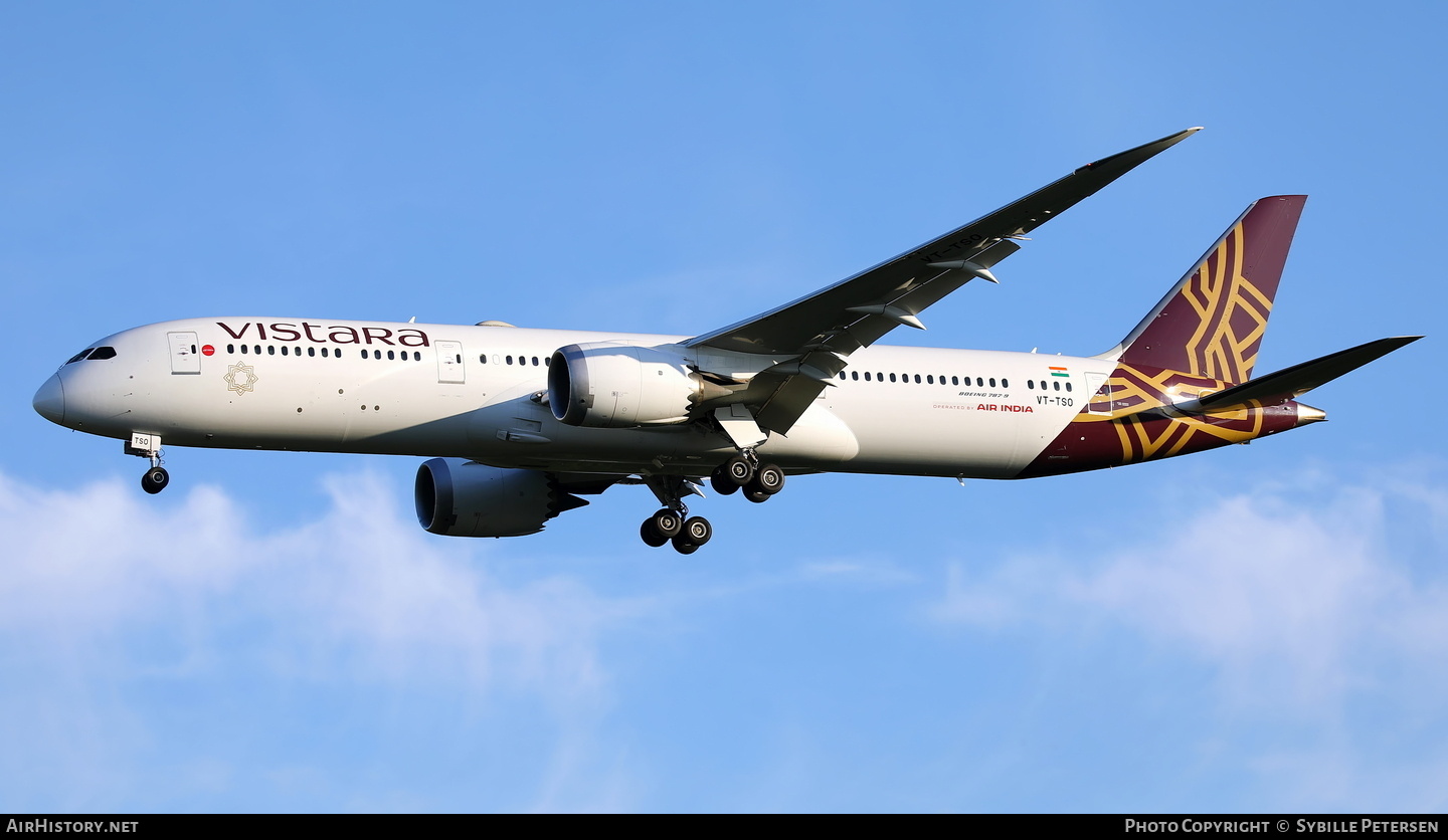 Aircraft Photo of VT-TSO | Boeing 787-9 Dreamliner | Vistara | AirHistory.net #804288
