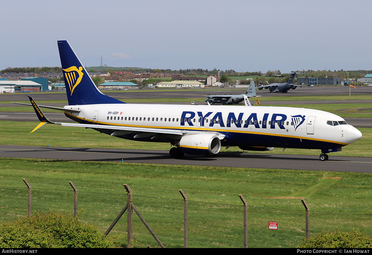 Aircraft Photo of 9H-QDP | Boeing 737-800 | Ryanair | AirHistory.net #804319