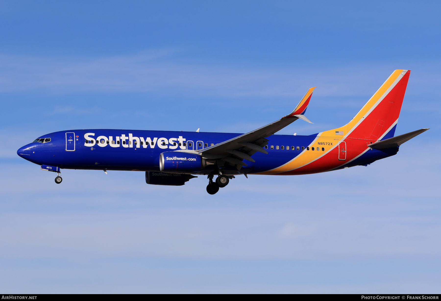 Aircraft Photo of N8572X | Boeing 737-800 | Southwest Airlines | AirHistory.net #804658