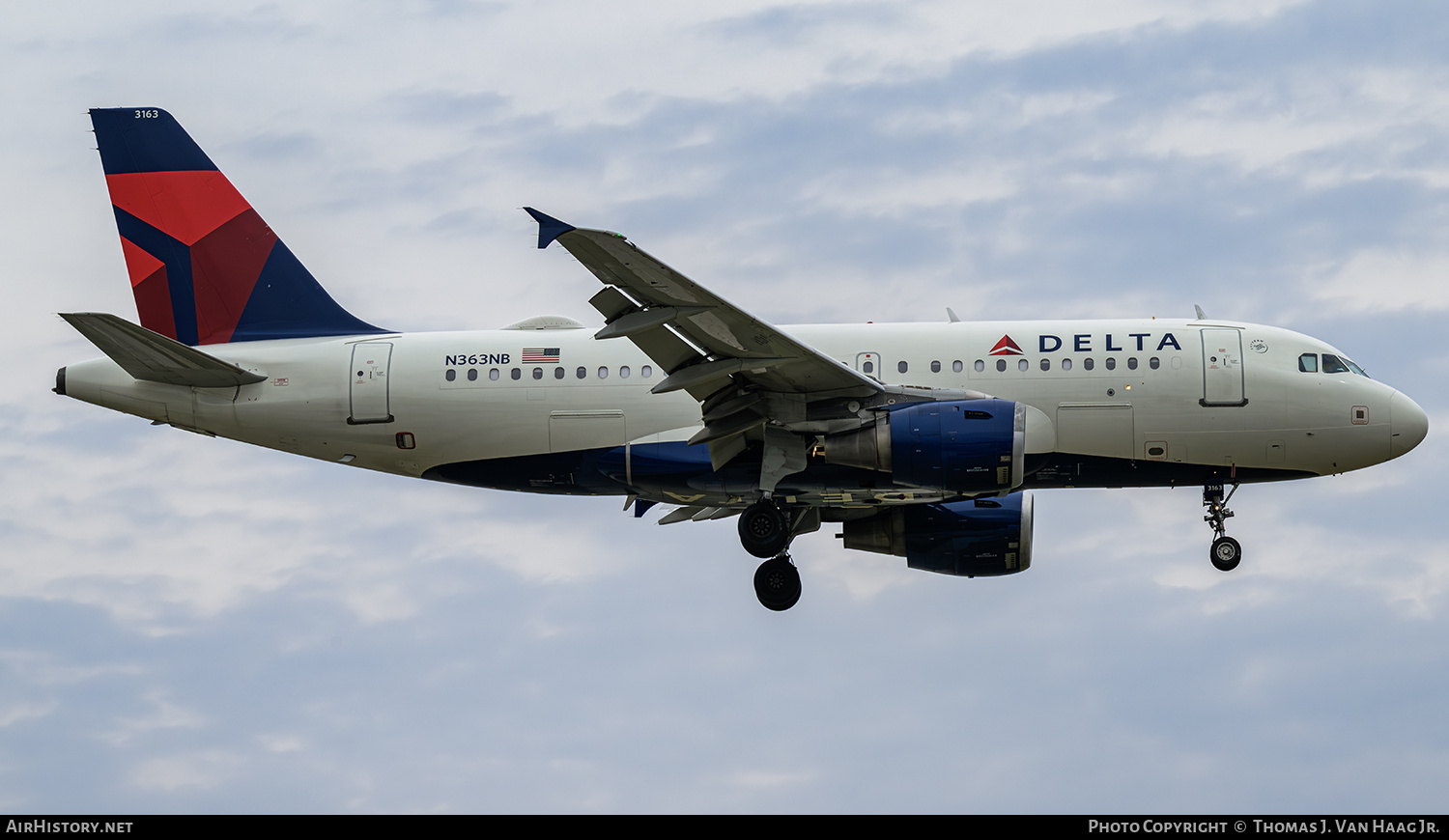 Aircraft Photo of N363NB | Airbus A319-114 | Delta Air Lines | AirHistory.net #804753