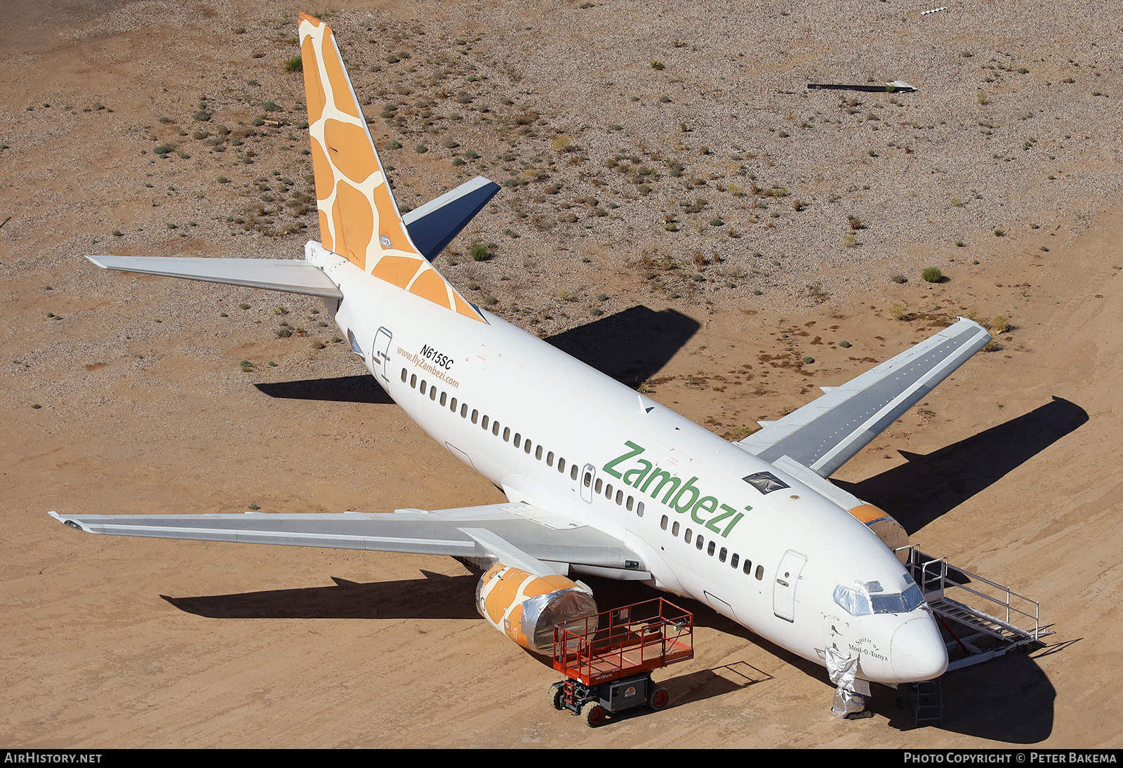 Aircraft Photo of N615SC | Boeing 737-5Y0 | Zambezi Airlines | AirHistory.net #804852