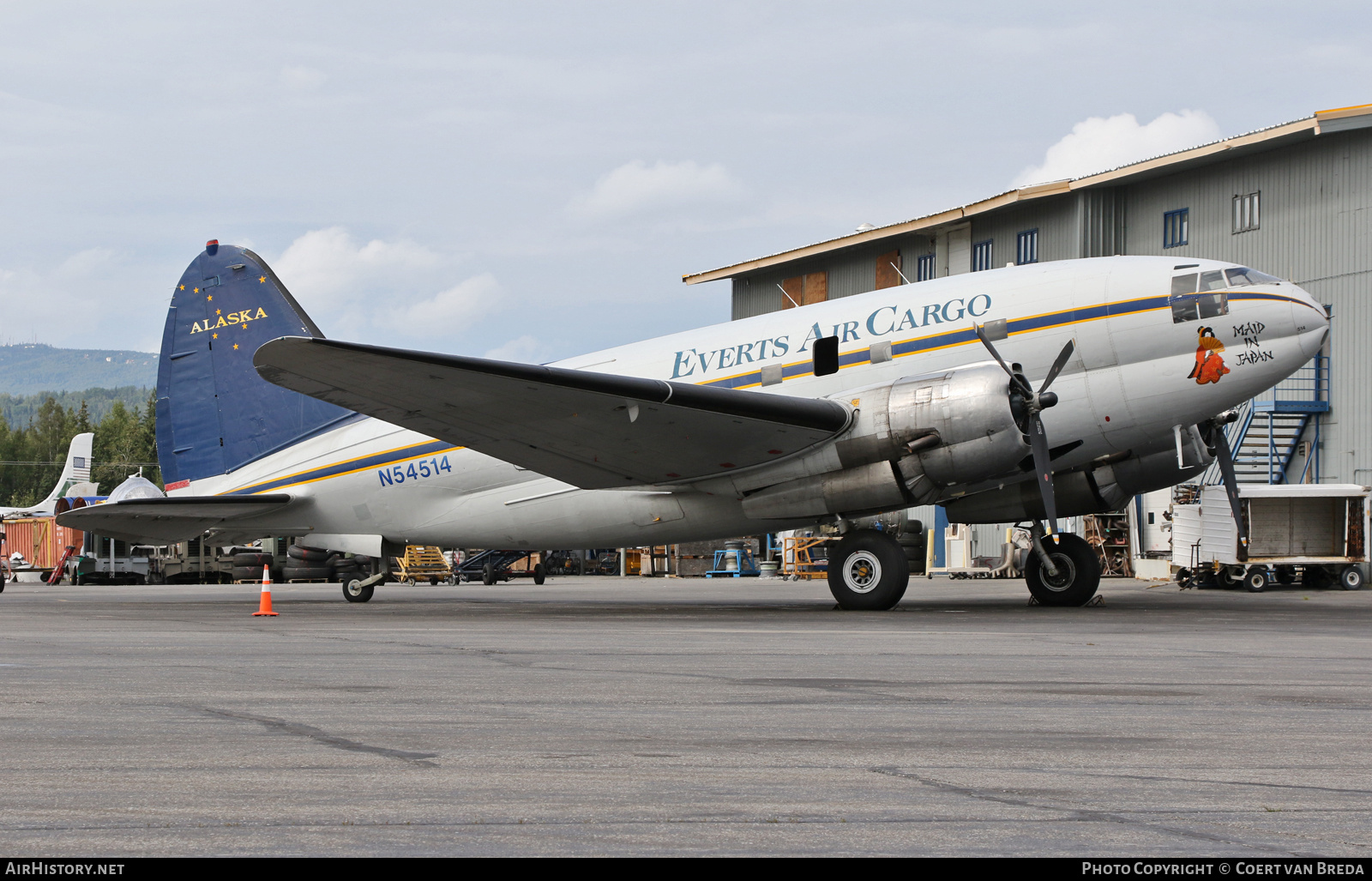 Aircraft Photo of N54514 | Curtiss C-46D Commando | Everts Air Cargo | AirHistory.net #804859