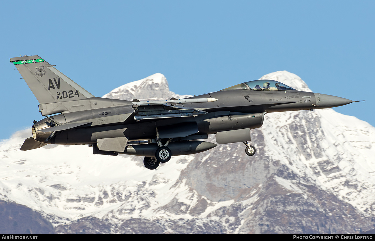 Aircraft Photo of 89-2024 / AF89-024 | General Dynamics F-16CM Fighting Falcon | USA - Air Force | AirHistory.net #804955