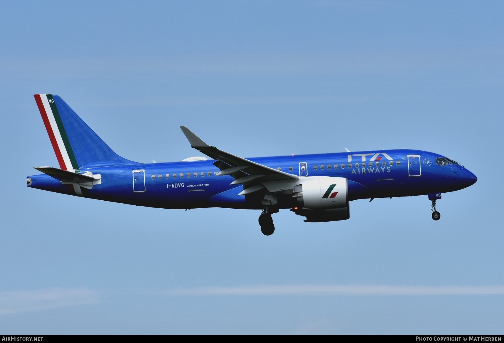 Aircraft Photo of I-ADVG | Airbus A220-100 (BD-500-1A10) | ITA Airways | AirHistory.net #805004