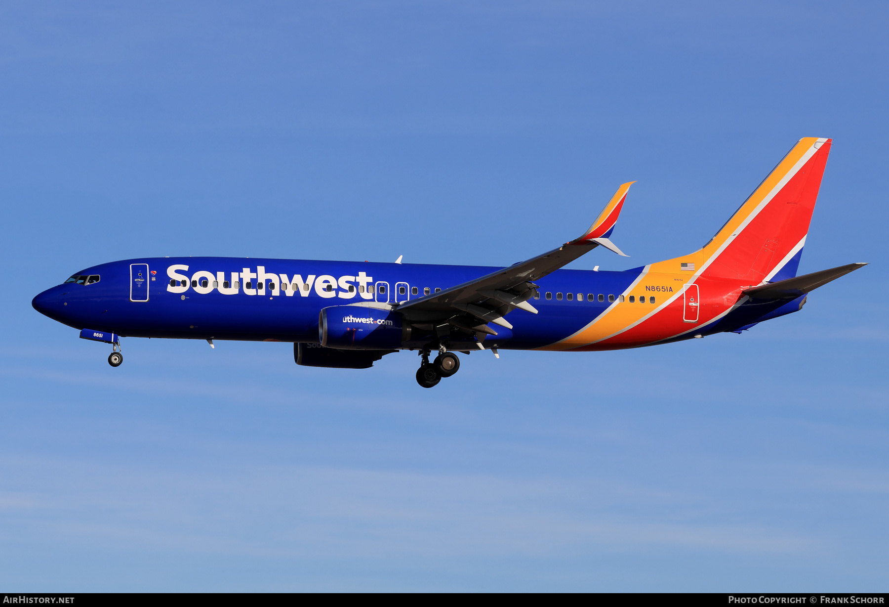 Aircraft Photo of N8651A | Boeing 737-8H4 | Southwest Airlines | AirHistory.net #805057