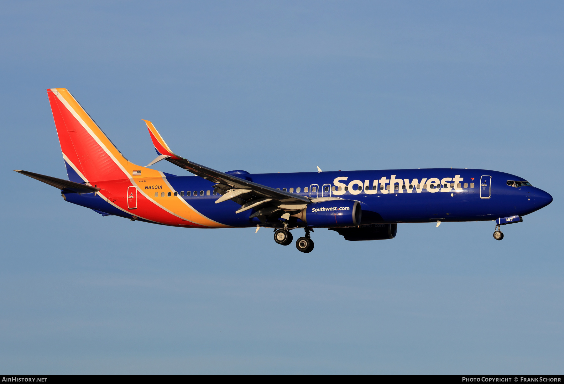 Aircraft Photo of N8631A | Boeing 737-8H4 | Southwest Airlines | AirHistory.net #805061