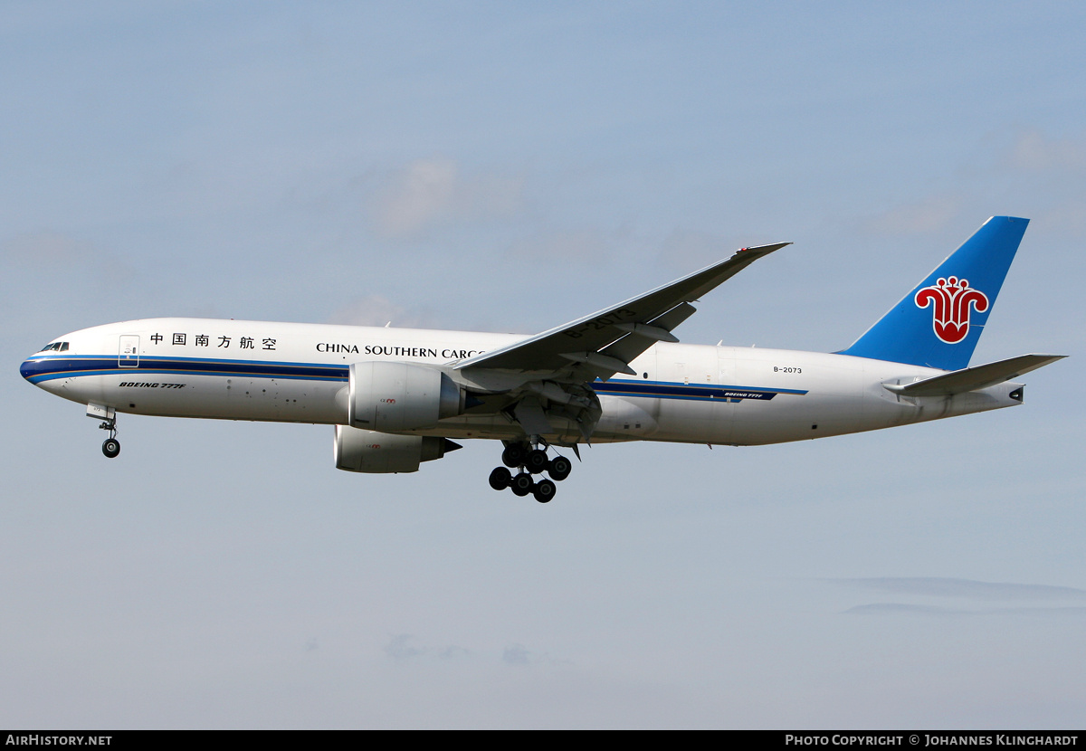 Aircraft Photo of B-2073 | Boeing 777-F1B | China Southern Airlines Cargo | AirHistory.net #805084