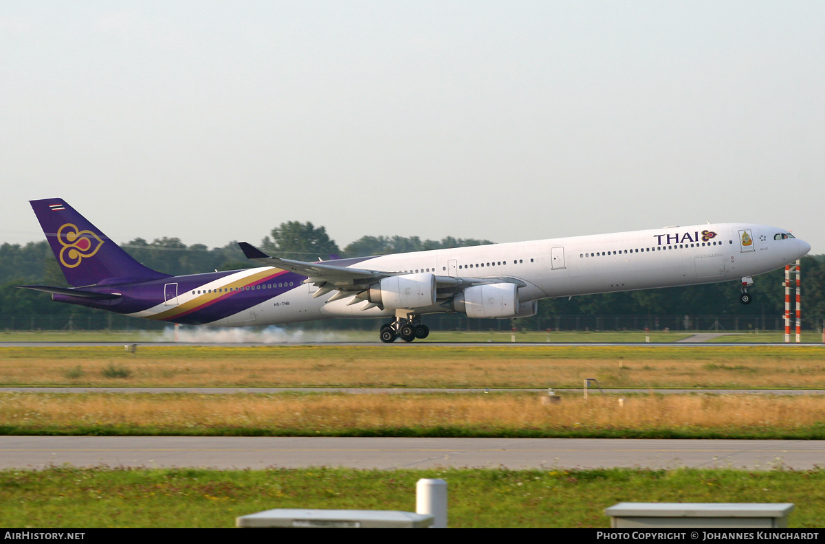 Aircraft Photo of HS-TNB | Airbus A340-642 | Thai Airways International | AirHistory.net #805109