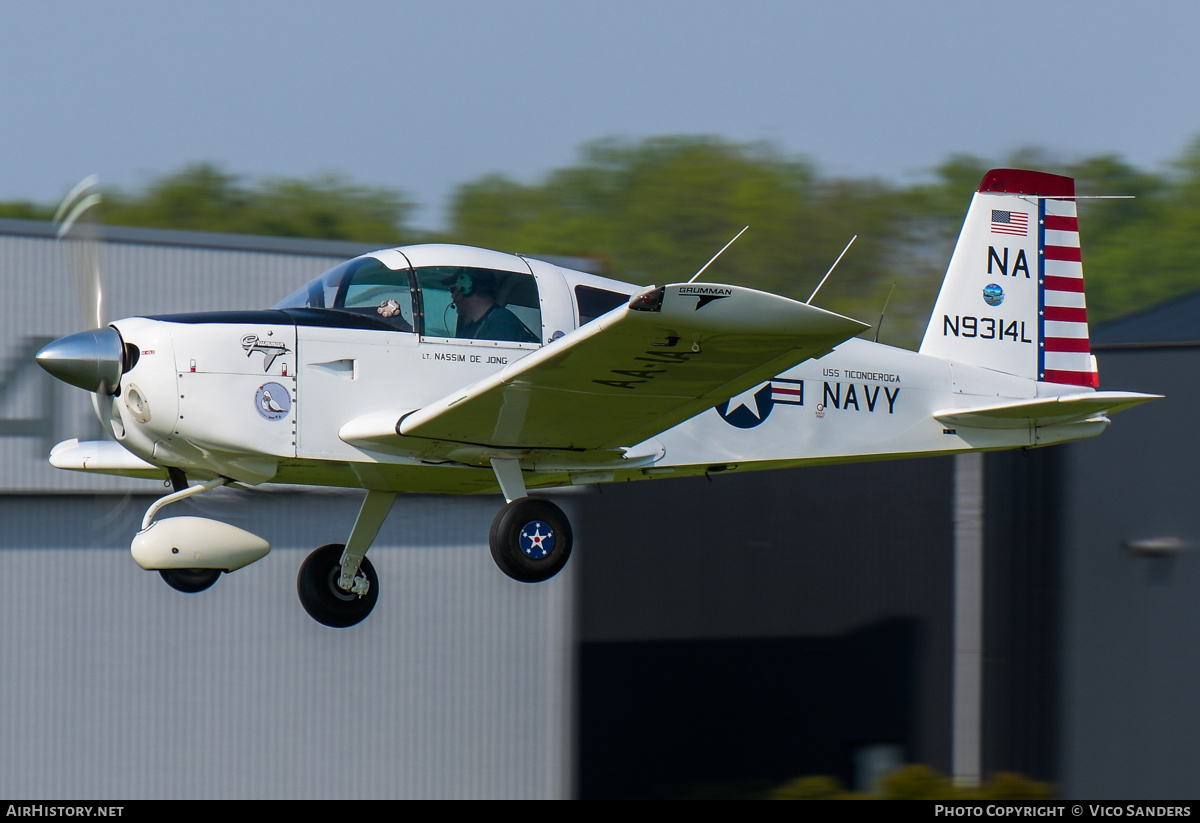 Aircraft Photo of N9314L | Grumman American AA-1A Trainer | USA - Navy | AirHistory.net #805129