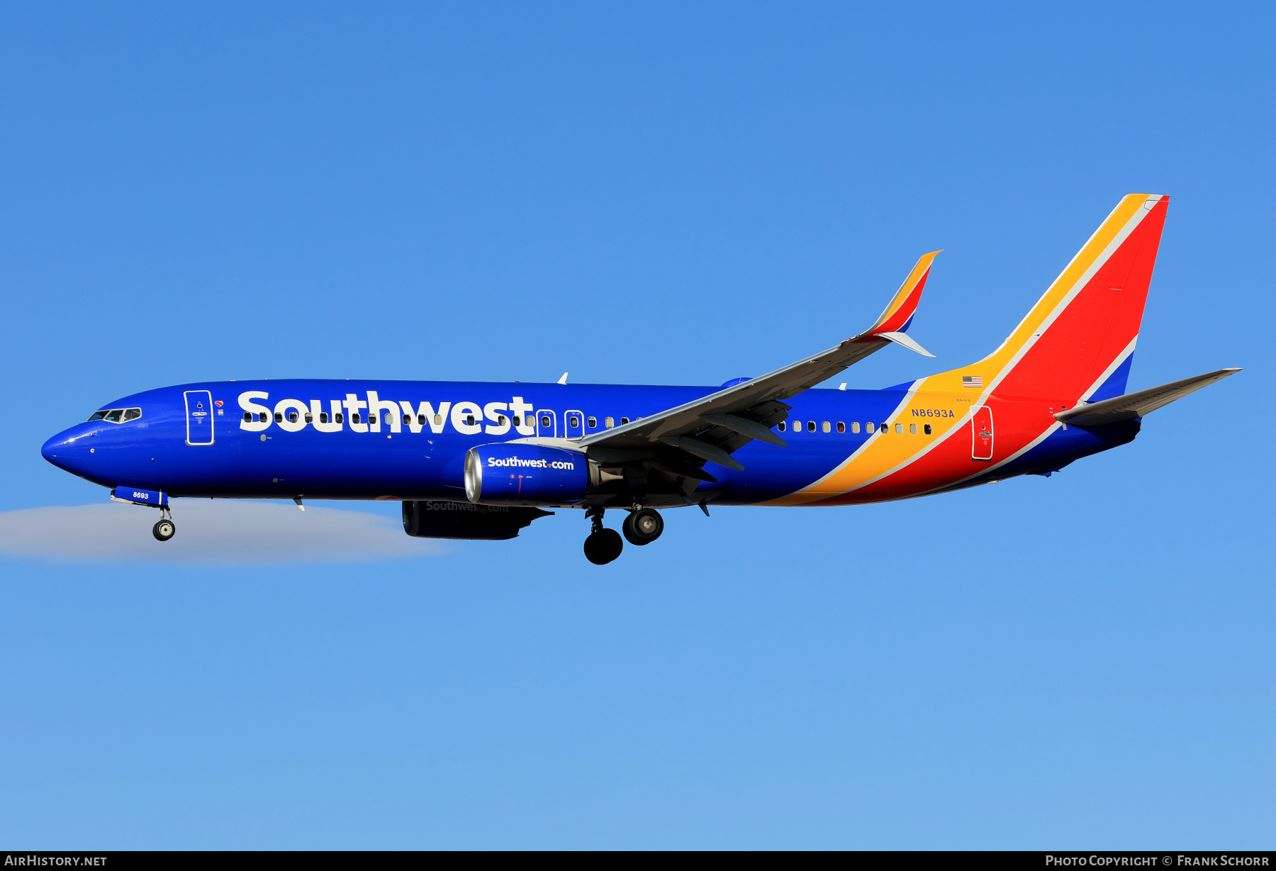 Aircraft Photo of N8693A | Boeing 737-8H4 | Southwest Airlines | AirHistory.net #805474