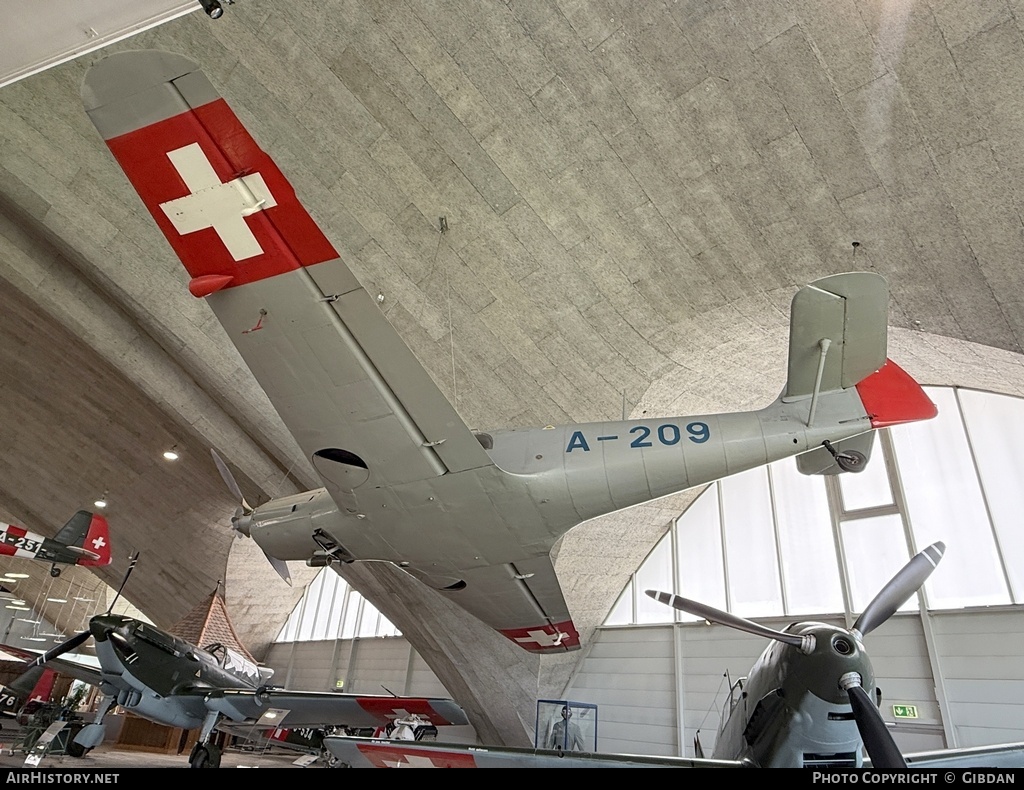 Aircraft Photo of A-209 | Messerschmitt Bf-108B-2 Taifun | Switzerland - Air Force | AirHistory.net #805749