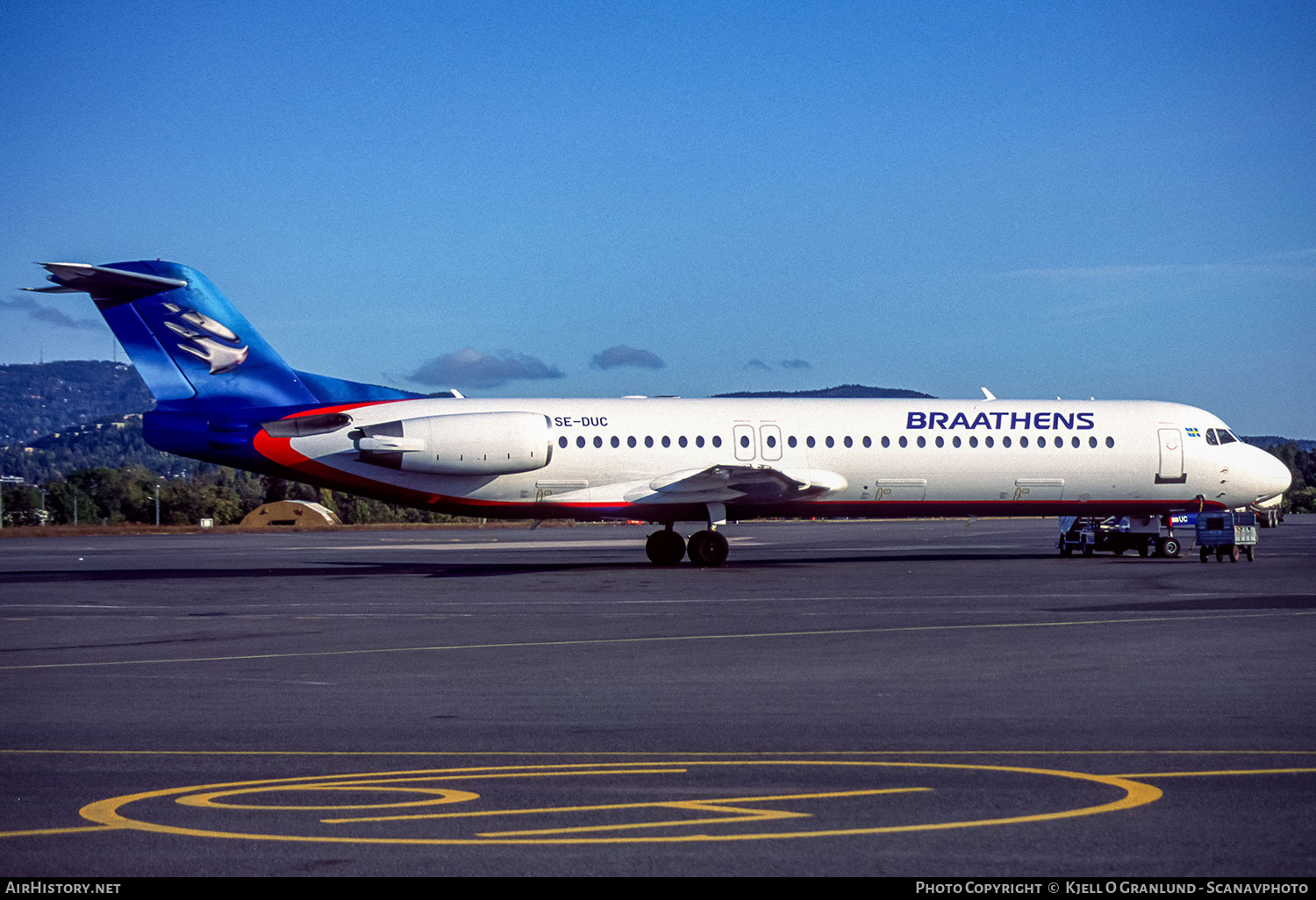 Aircraft Photo of SE-DUC | Fokker 100 (F28-0100) | Braathens | AirHistory.net #805787