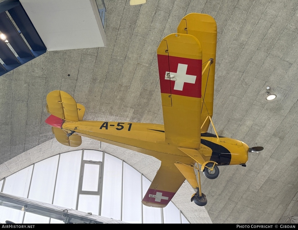 Aircraft Photo of A-51 | Bucker Bu-131B Jungmann | Switzerland - Air Force | AirHistory.net #805799