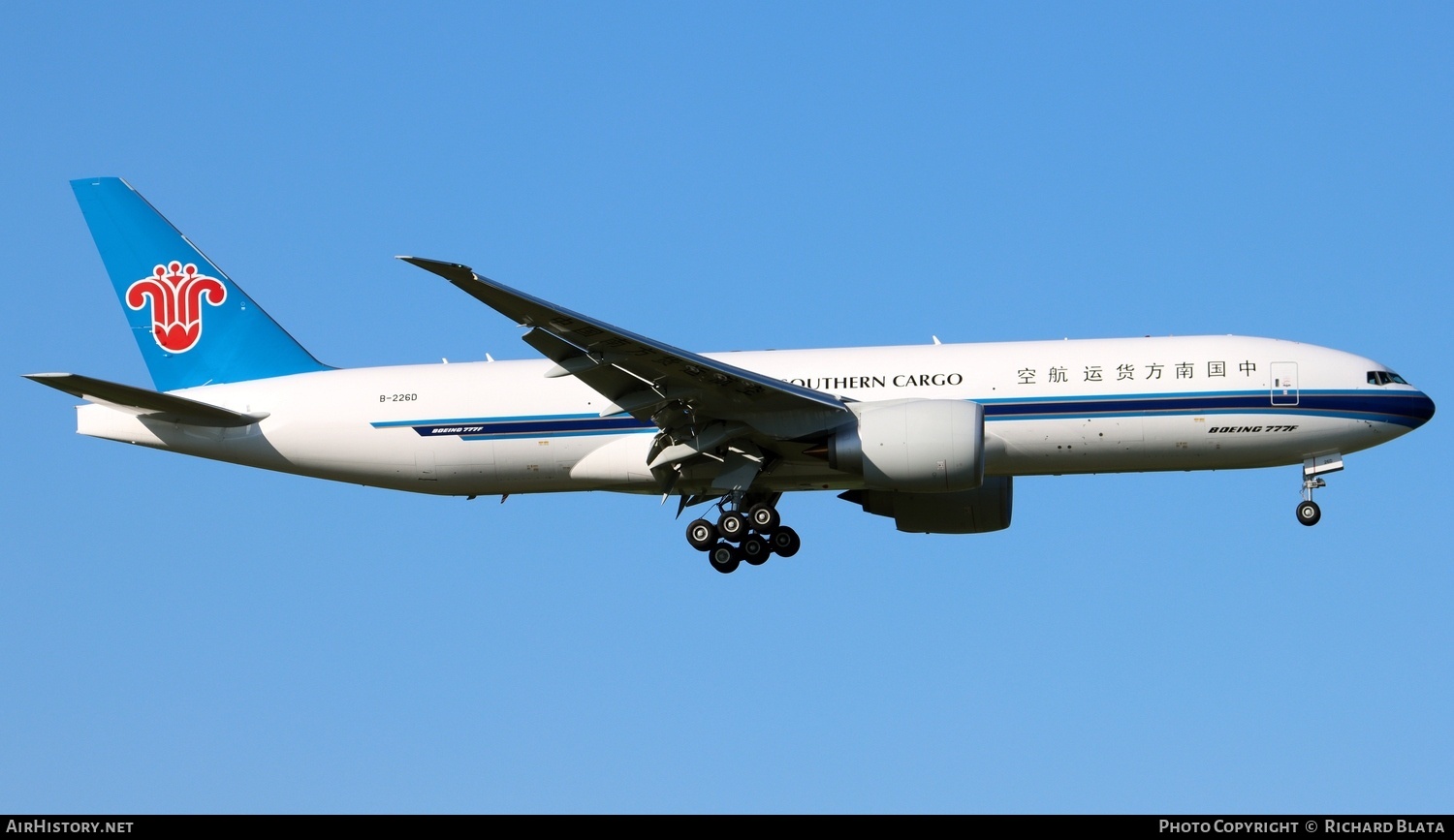 Aircraft Photo of B-226D | Boeing 777-F1B | China Southern Airlines Cargo | AirHistory.net #805803