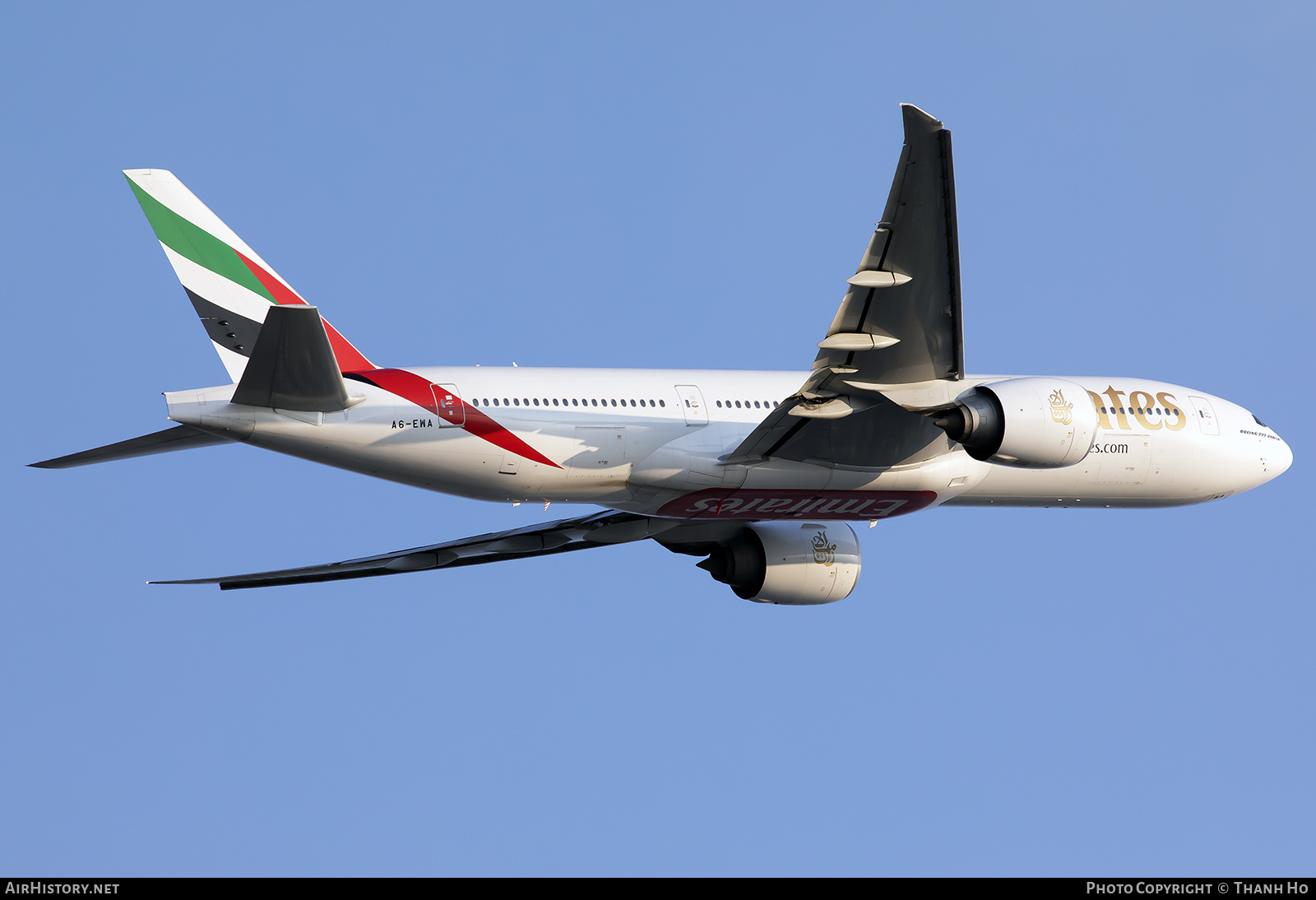Aircraft Photo of A6-EWA | Boeing 777-21H/LR | Emirates | AirHistory.net #805836
