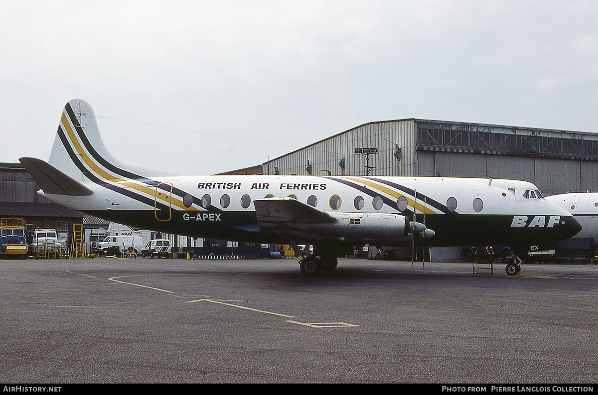 Aircraft Photo of G-APEX | Vickers 806 Viscount | British Air Ferries - BAF | AirHistory.net #806216