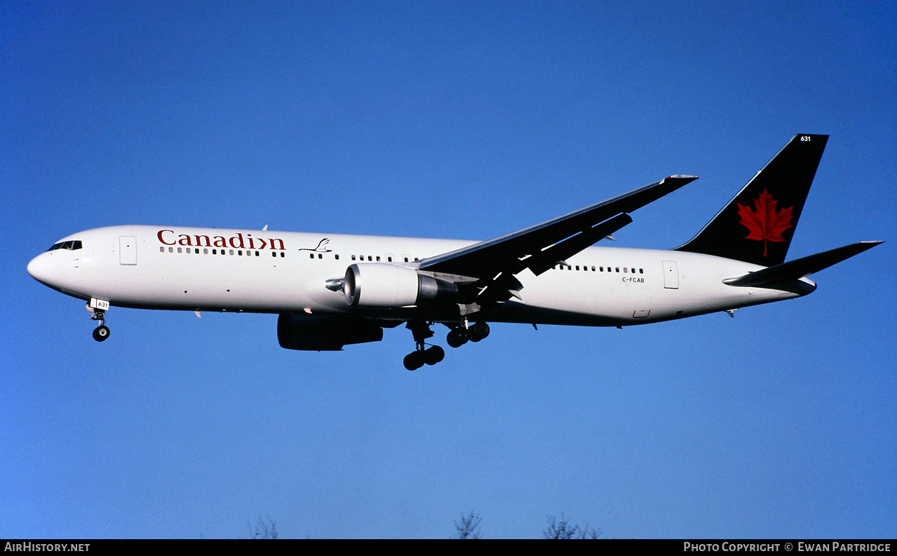 Aircraft Photo of C-FCAB | Boeing 767-375/ER | Canadian Airlines | AirHistory.net #806311