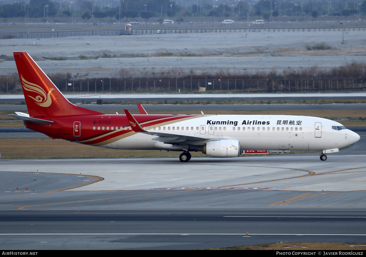 Aircraft Photo of B-5702 | Boeing 737-89L | Kunming Airlines | AirHistory.net #806312