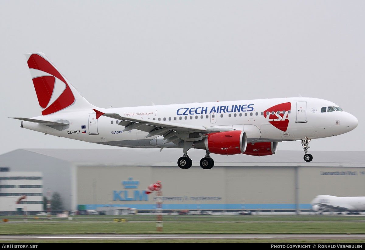 Aircraft Photo of OK-PET | Airbus A319-112 | ČSA - Czech Airlines | AirHistory.net #806455