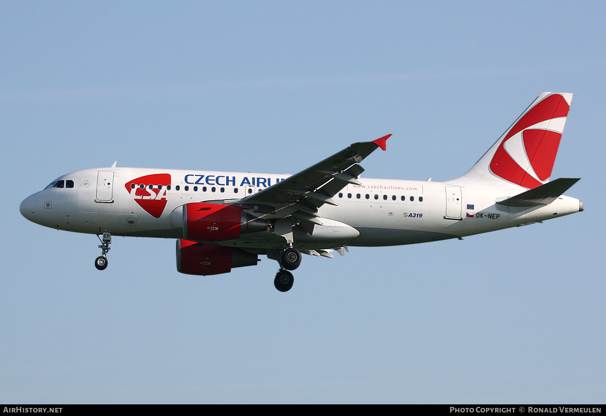 Aircraft Photo of OK-NEP | Airbus A319-112 | ČSA - Czech Airlines | AirHistory.net #806458