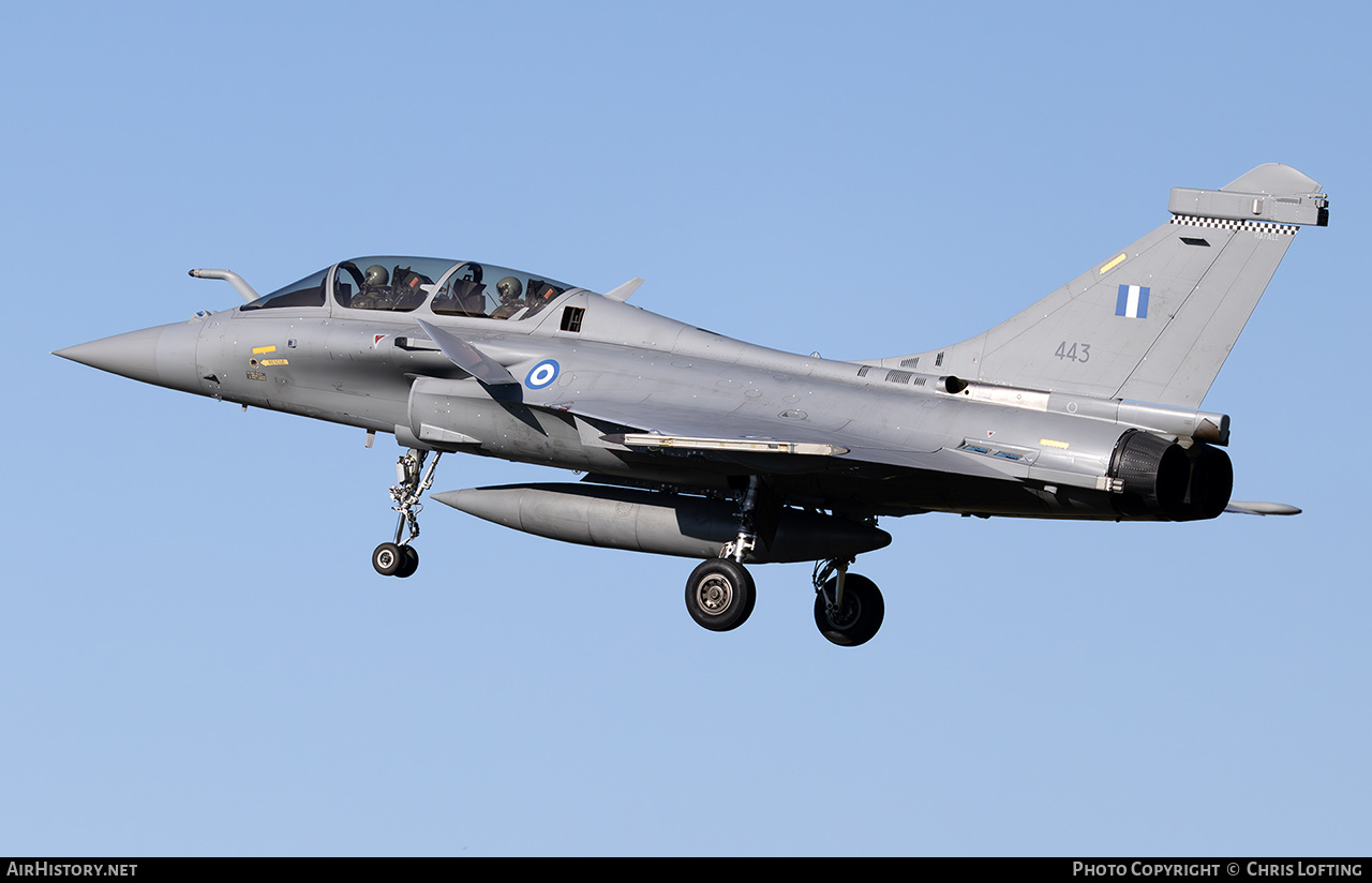 Aircraft Photo of 443 | Dassault Rafale DG | Greece - Air Force | AirHistory.net #806539