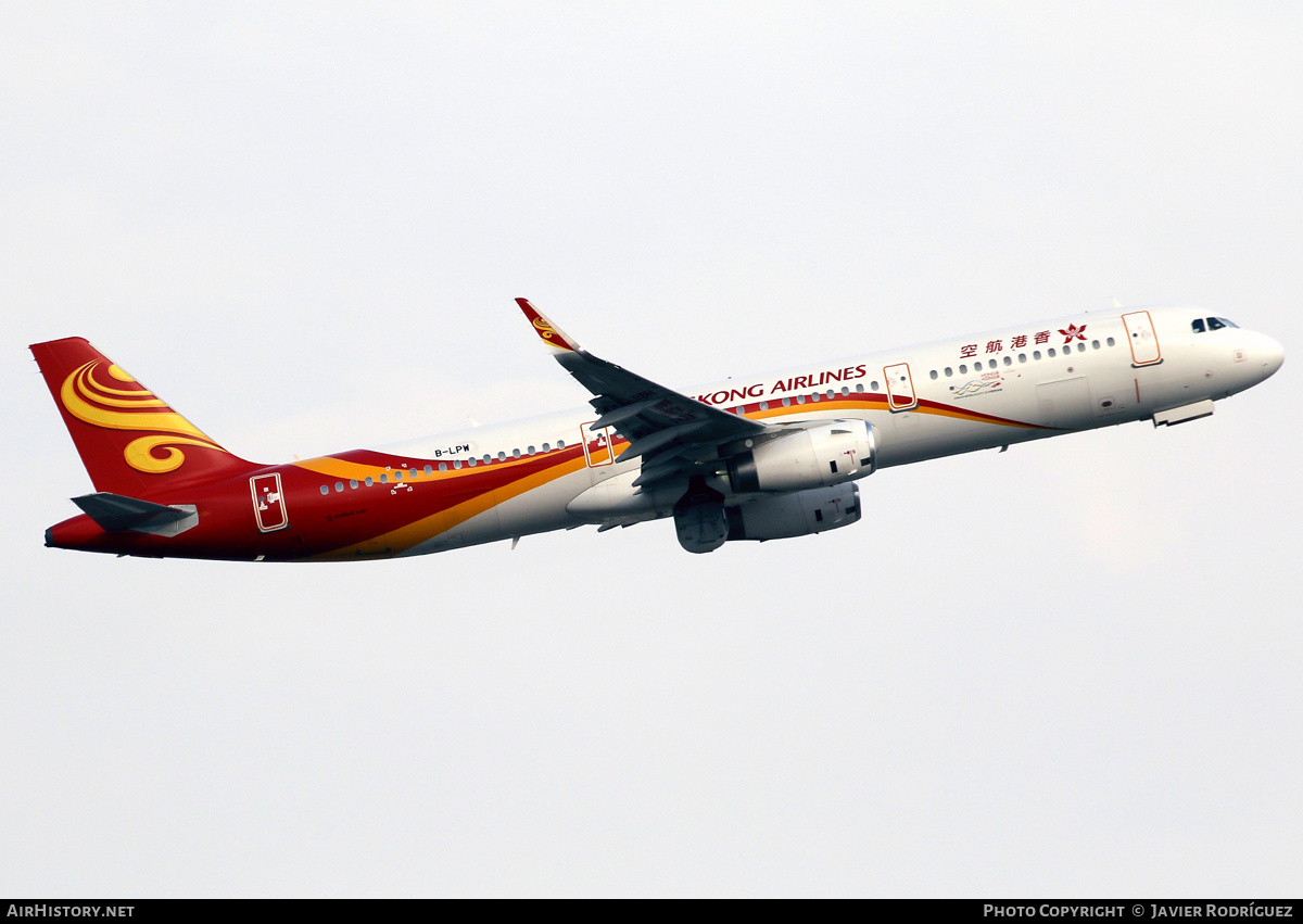Aircraft Photo of B-LPW | Airbus A321-231 | Hong Kong Airlines | AirHistory.net #806591