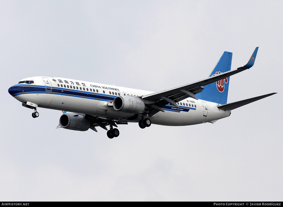 Aircraft Photo of B-1920 | Boeing 737-86N | China Southern Airlines | AirHistory.net #806656