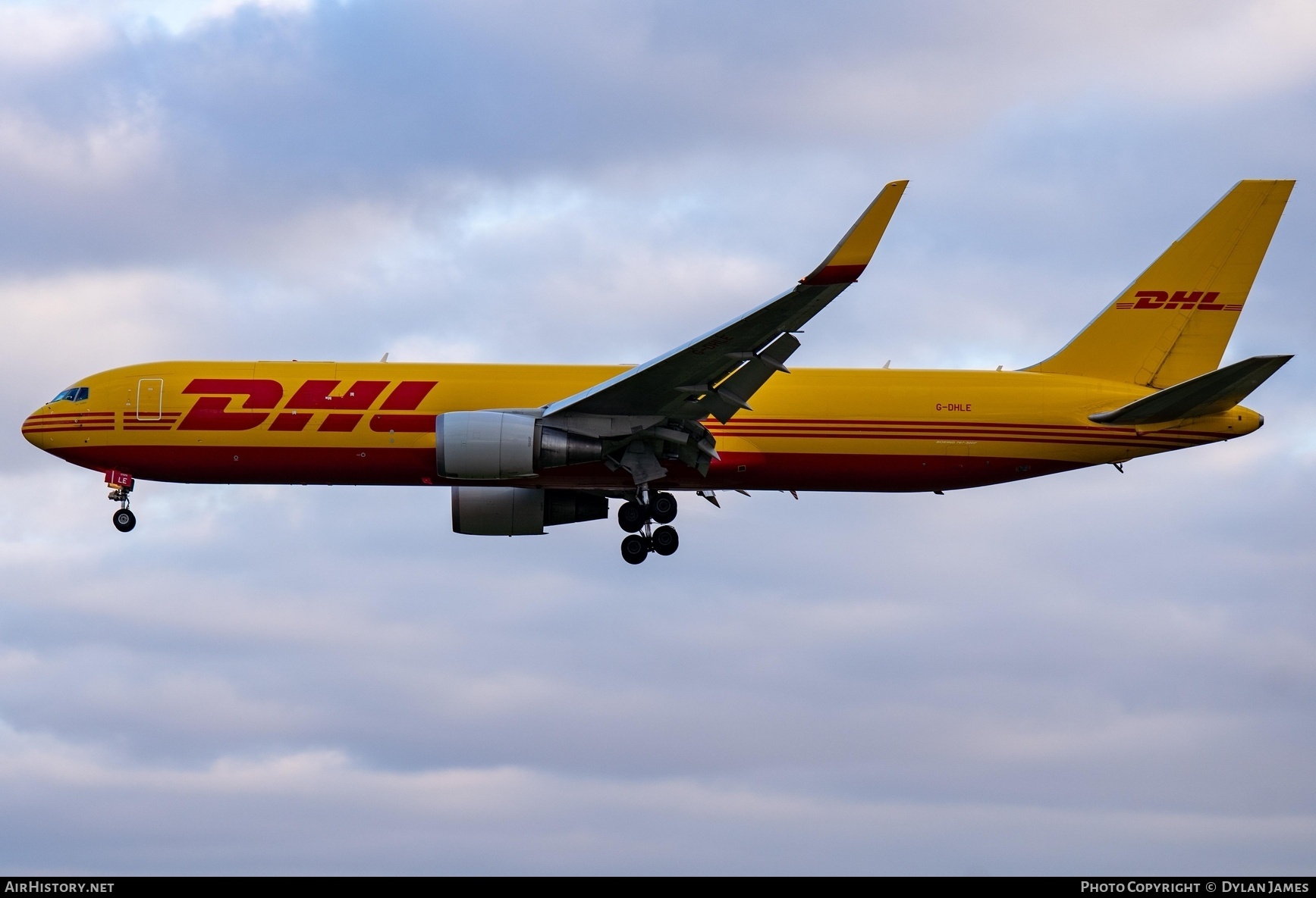 Aircraft Photo of G-DHLE | Boeing 767-3JHF | DHL International | AirHistory.net #806661