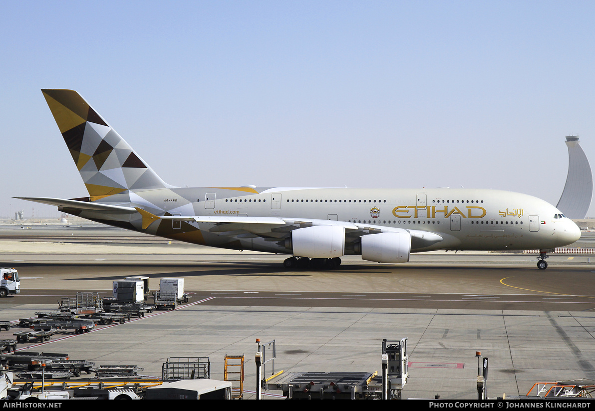 Aircraft Photo of A6-APD | Airbus A380-861 | Etihad Airways | AirHistory.net #806689