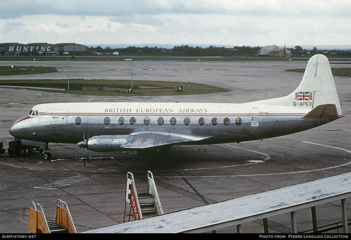 Aircraft Photo of G-APEX | Vickers 806 Viscount | BEA - British European Airways | AirHistory.net #806836