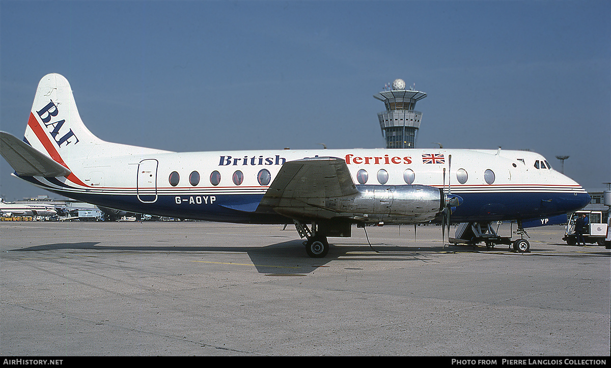 Aircraft Photo of G-AOYP | Vickers 806 Viscount | British Air Ferries - BAF | AirHistory.net #806841