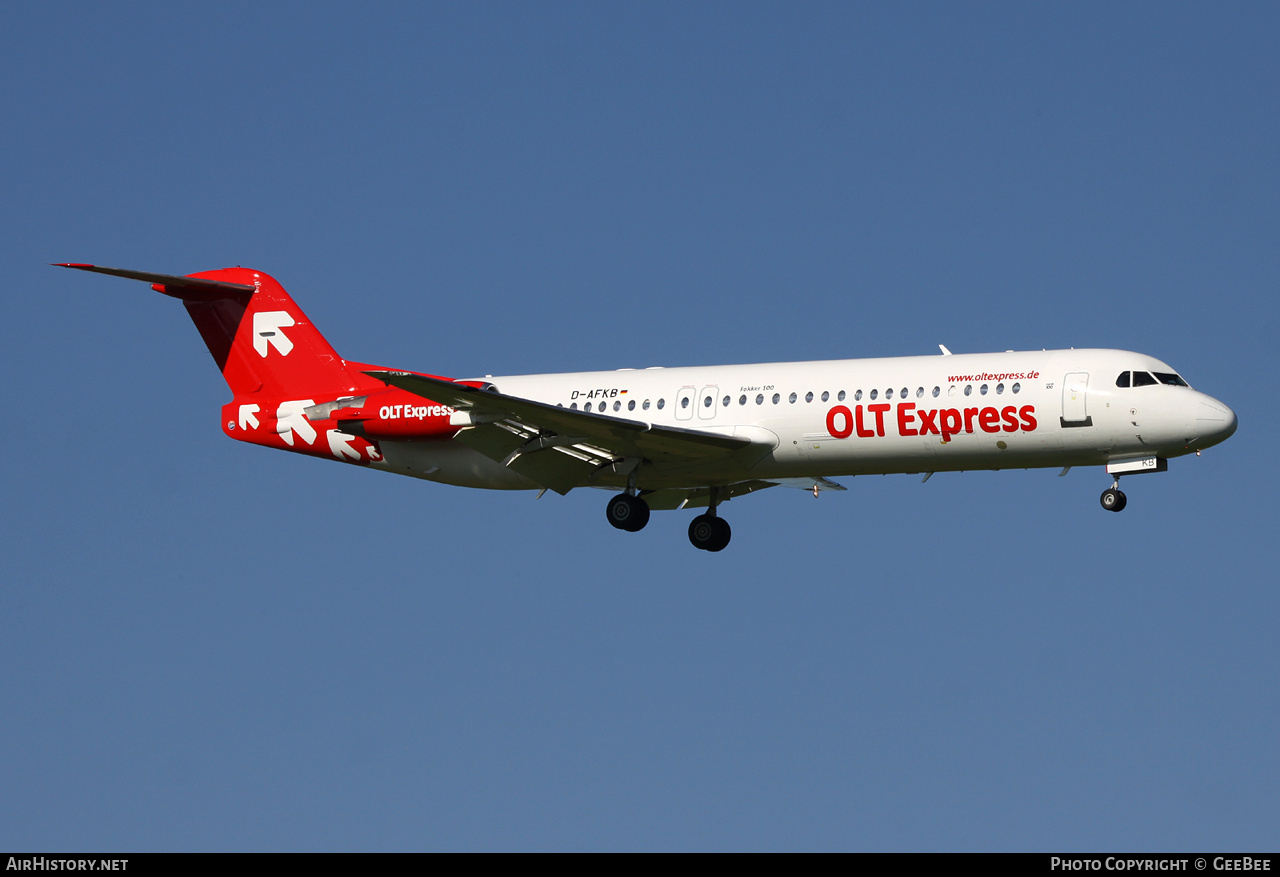 Aircraft Photo of D-AFKB | Fokker 100 (F28-0100) | OLT Express - Ostfriesische Lufttransport | AirHistory.net #806858