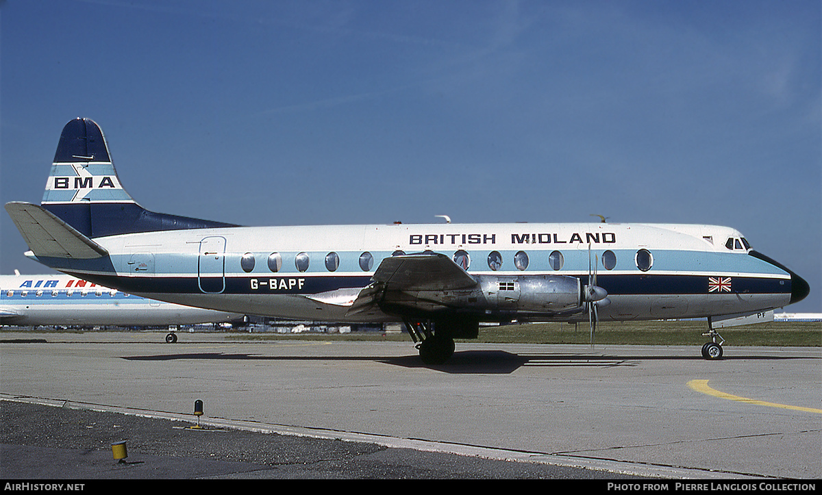 Aircraft Photo of G-BAPF | Vickers 814 Viscount | British Midland Airways - BMA | AirHistory.net #807127