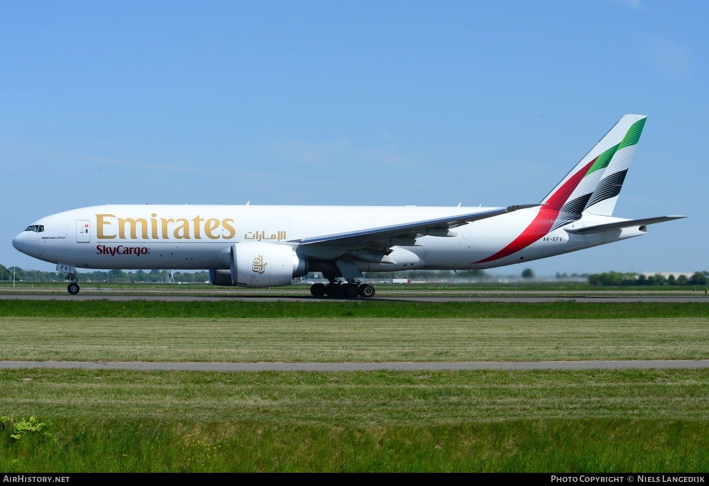 Aircraft Photo of A6-EFV | Boeing 777-F | Emirates SkyCargo | AirHistory.net #807268