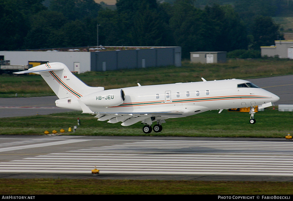 Aircraft Photo of HB-JEU | Bombardier Challenger 300 (BD-100-1A10) | AirHistory.net #807503