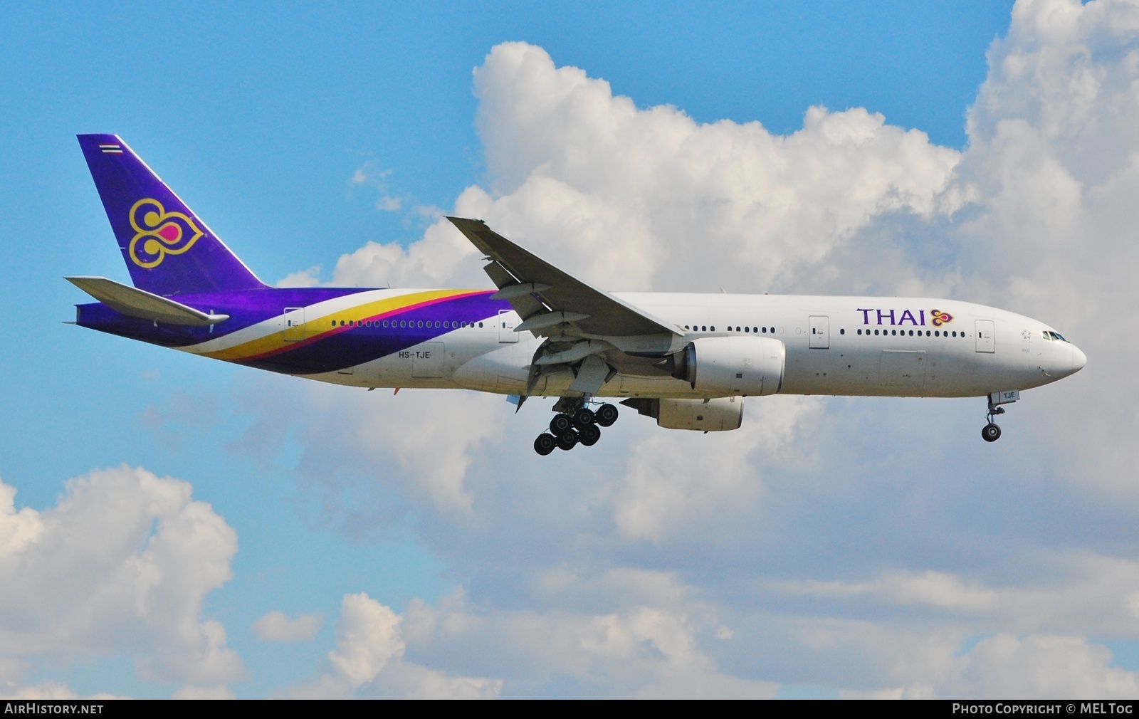Aircraft Photo of HS-TJE | Boeing 777-2D7 | Thai Airways International | AirHistory.net #807701