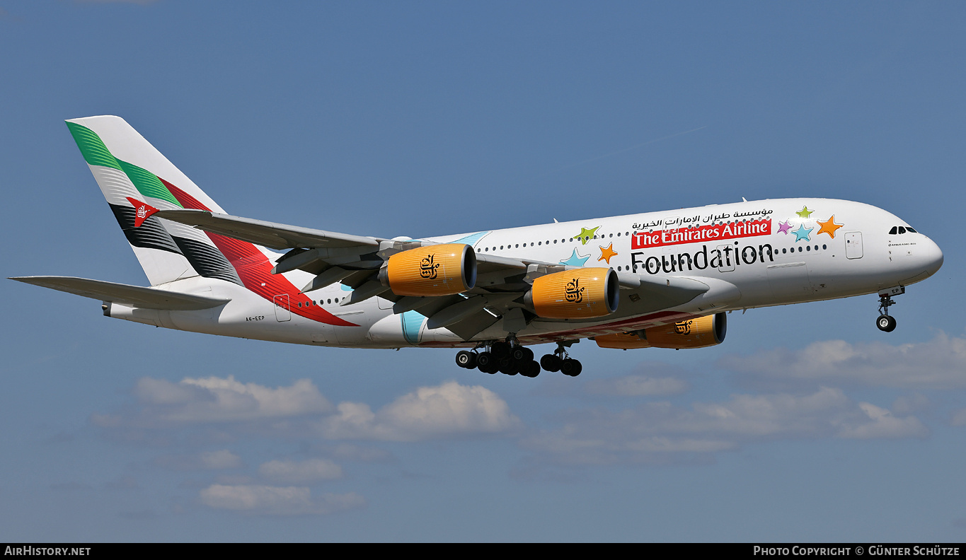 Aircraft Photo of A6-EEP | Airbus A380-861 | Emirates | AirHistory.net #807810