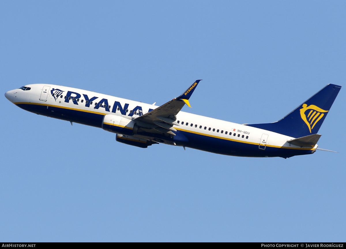 Aircraft Photo of 9H-QDU | Boeing 737-800 | Ryanair | AirHistory.net #807824