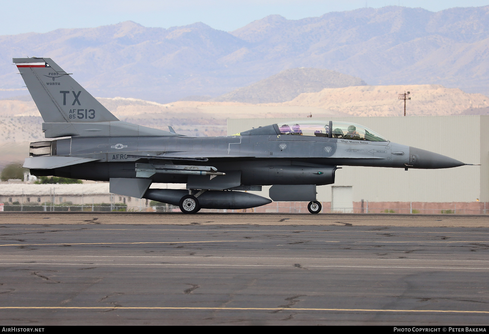 Aircraft Photo of 85-1513 / AF85-513 | Lockheed Martin F-16D Fighting Falcon | USA - Air Force | AirHistory.net #807828