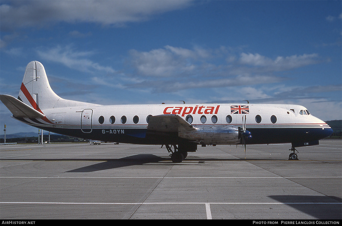 Aircraft Photo of G-AOYN | Vickers 806 Viscount | Capital Airlines | AirHistory.net #807901