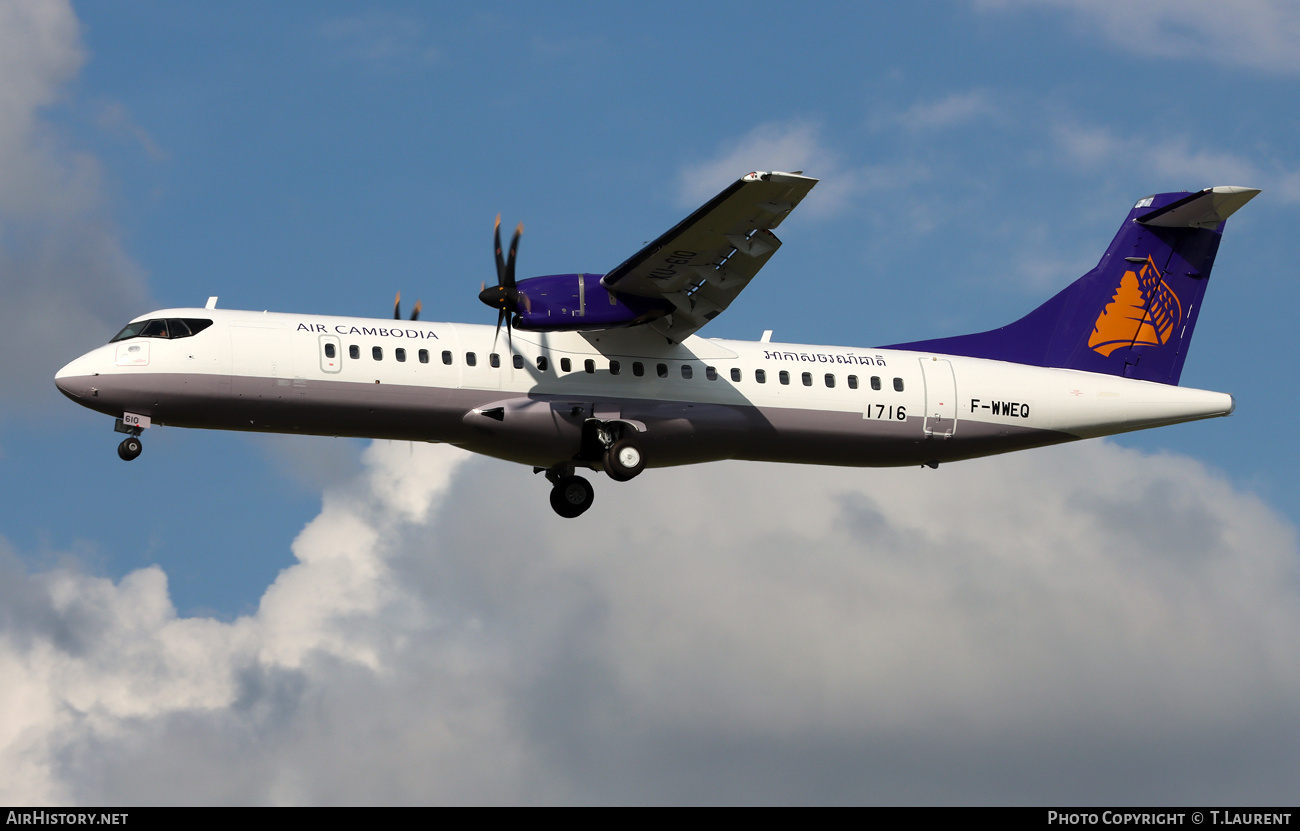 Aircraft Photo of F-WWEQ | ATR ATR-72-600 (ATR-72-212A) | Air Cambodia | AirHistory.net #807910