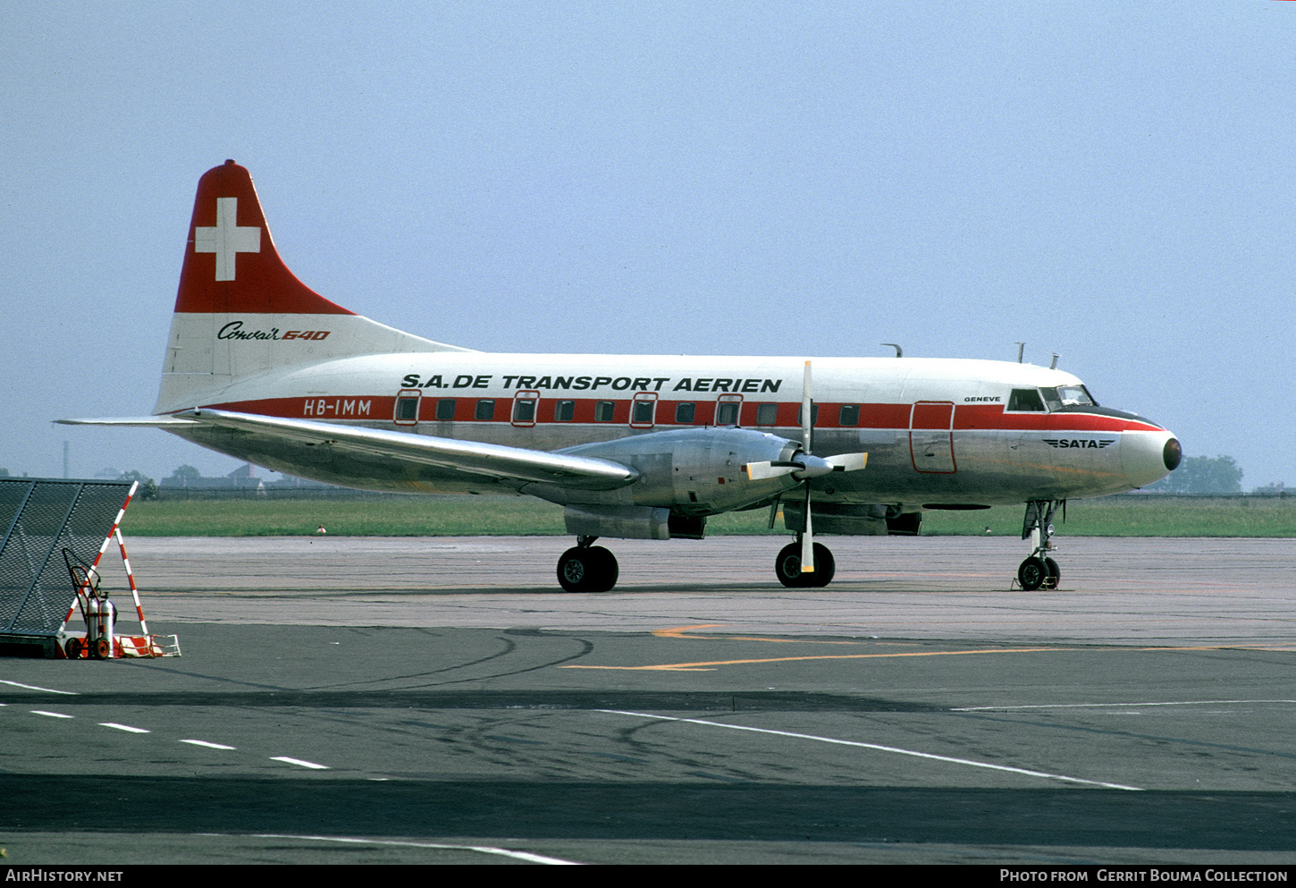 Aircraft Photo of HB-IMM | Convair 640 | SATA - SA de Transport Aérien | AirHistory.net #807948