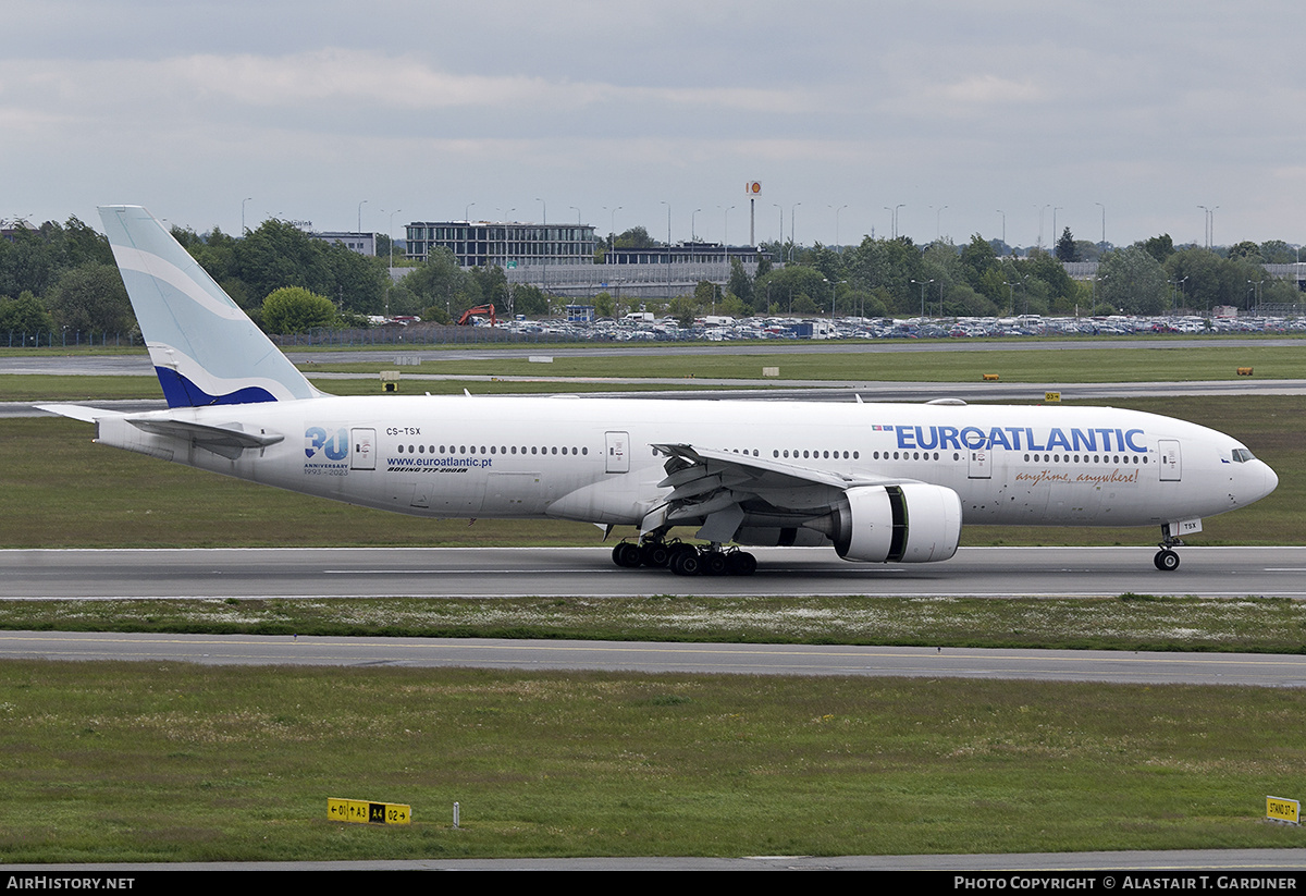 Aircraft Photo of CS-TSX | Boeing 777-243/ER | Euro Atlantic Airways | AirHistory.net #808012