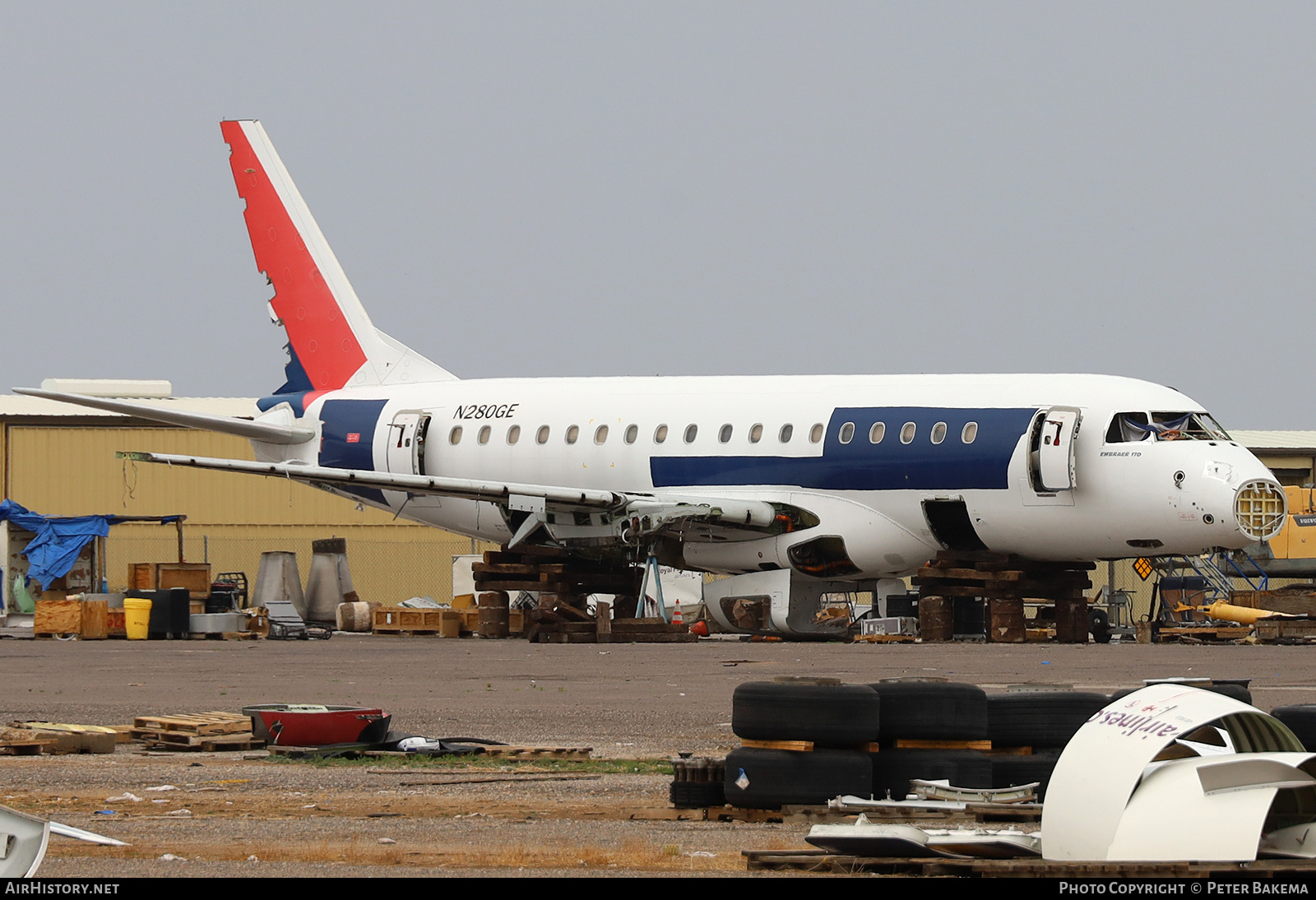 Aircraft Photo of N280GE | Embraer 170LR (ERJ-170-100LR) | Hop! | AirHistory.net #808049