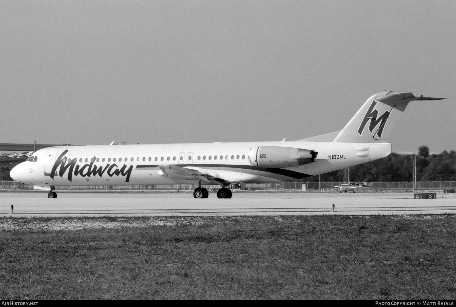 Aircraft Photo of N103ML | Fokker 100 (F28-0100) | Midway Airlines | AirHistory.net #808096
